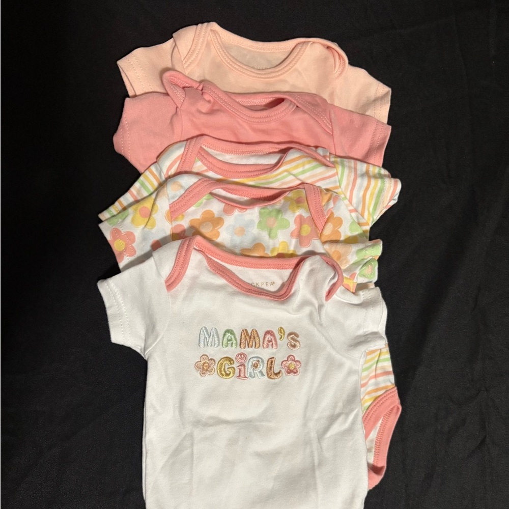Chick Pea Set Of 5 Onesies! 3-6 Months!